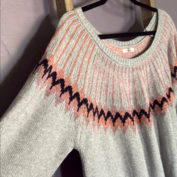 Maurices Gray Fair Isle Knit Sweater - Picture 4 of 5